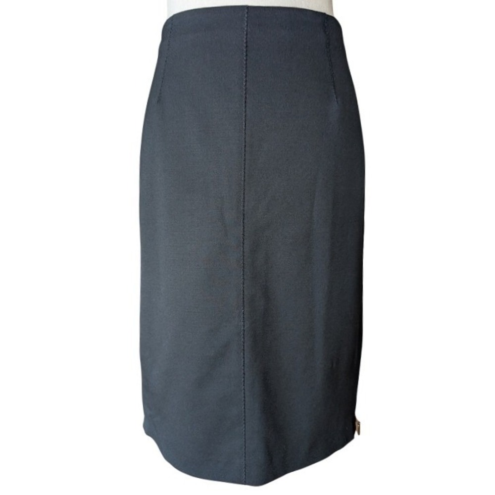 Claude Montana Paris Vintage Black Virgin Wool Pencil Skirt Made in Italy Size M